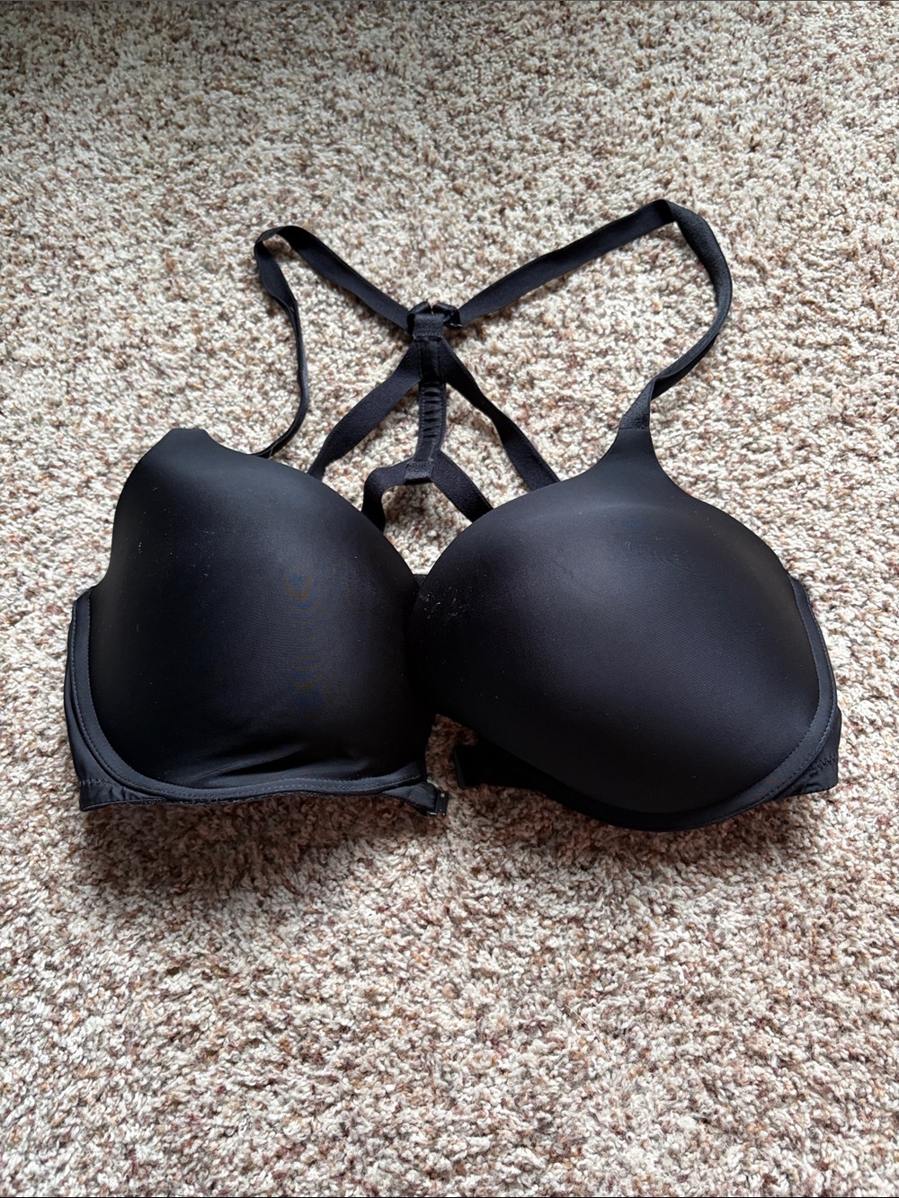 Victoria's Secret Black Padded Racerback T-Shirt Bra